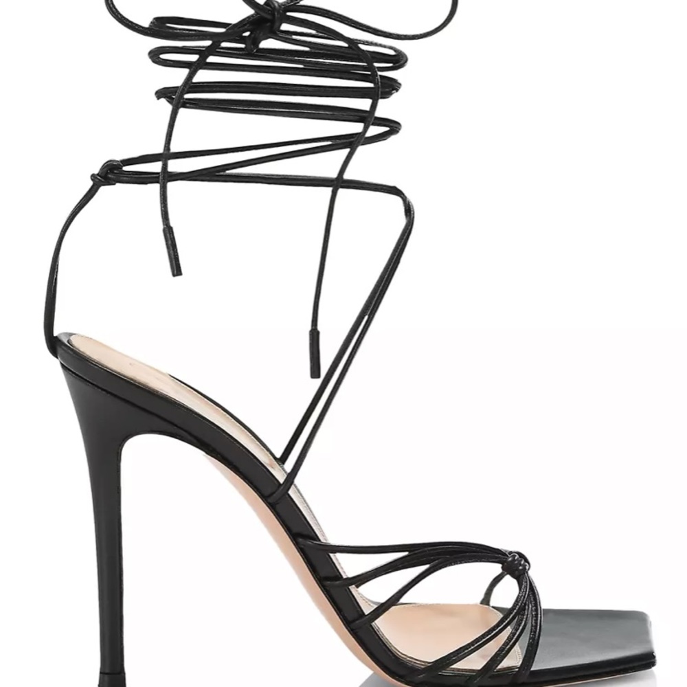 BRAND NEW Lambskin wraparound leather sandals